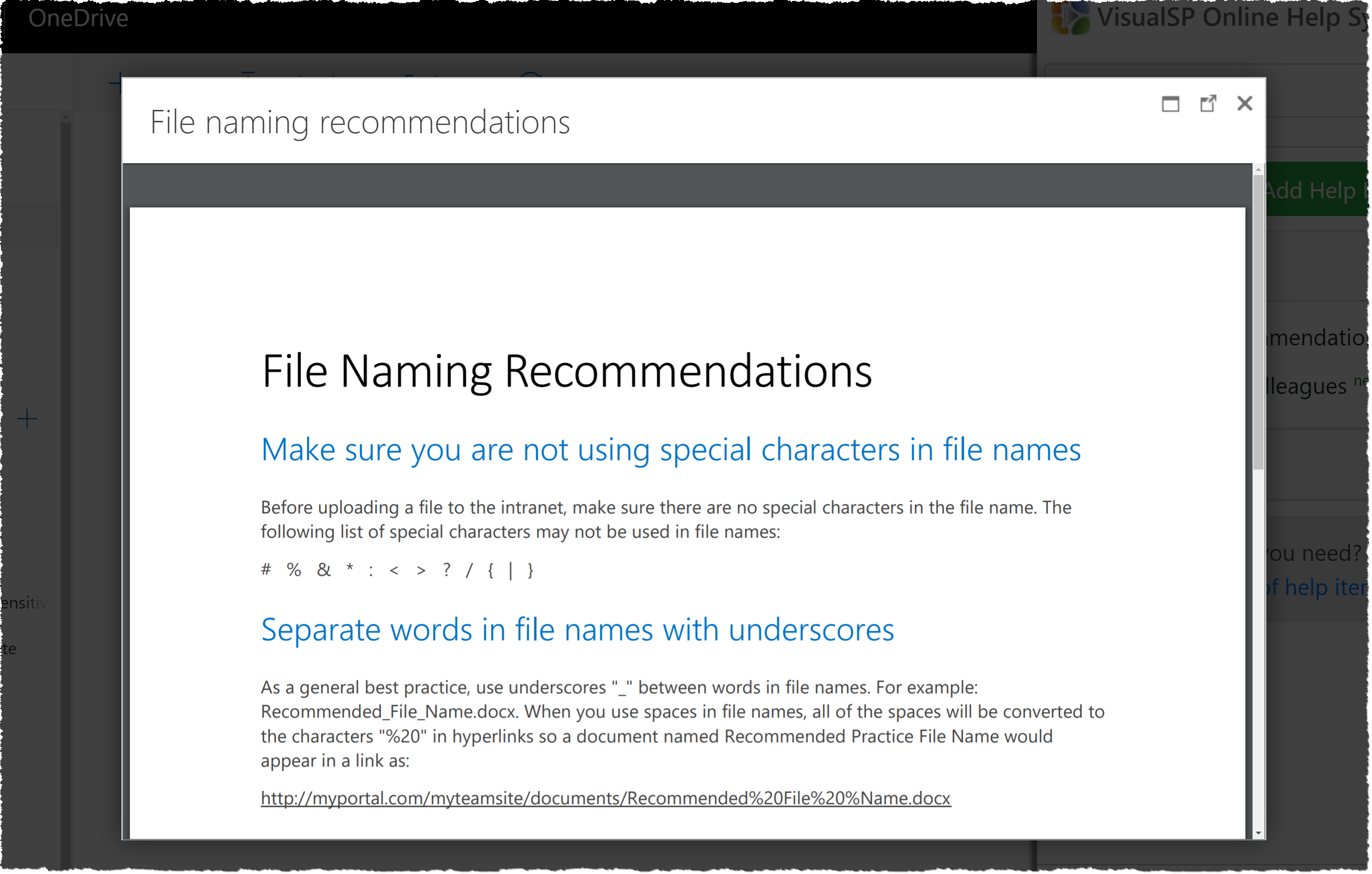 File naming recommendations