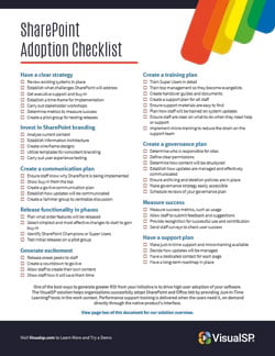 SharePoint Adoption Checklist