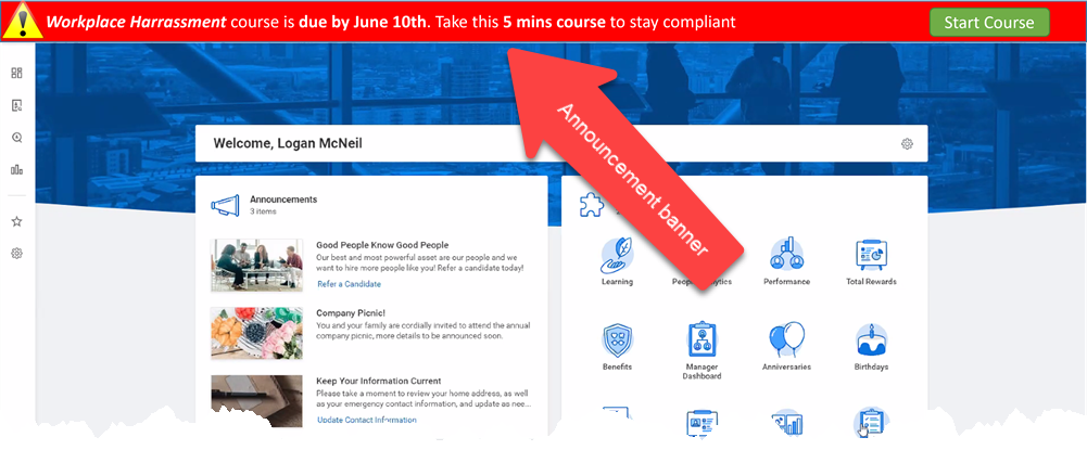 workplace harrassment banner with start course button-1